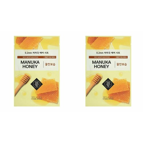 Etude House Маска для лица AirMask ManukaHoney, 20 мл, 2 шт