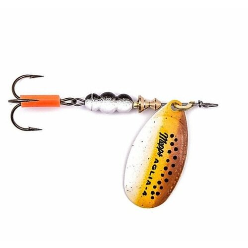 фото Блесна вращающаяся mepps aglia fluo, micropigments trout, 4, brown, комплект из 1 штука