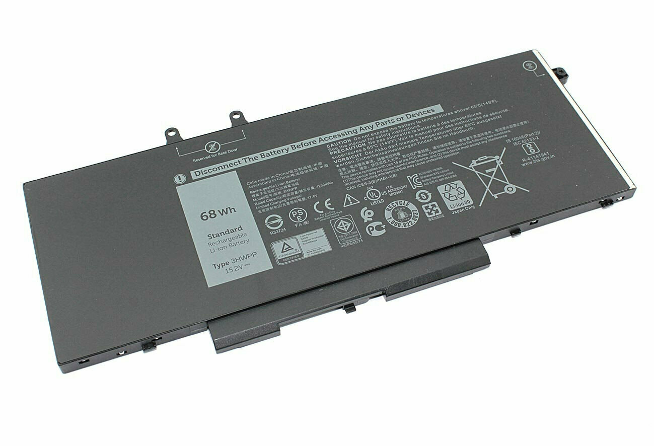 Аккумулятор 3HWPP для ноутбука Dell Precision 3551 15.2V 4250mAh черный