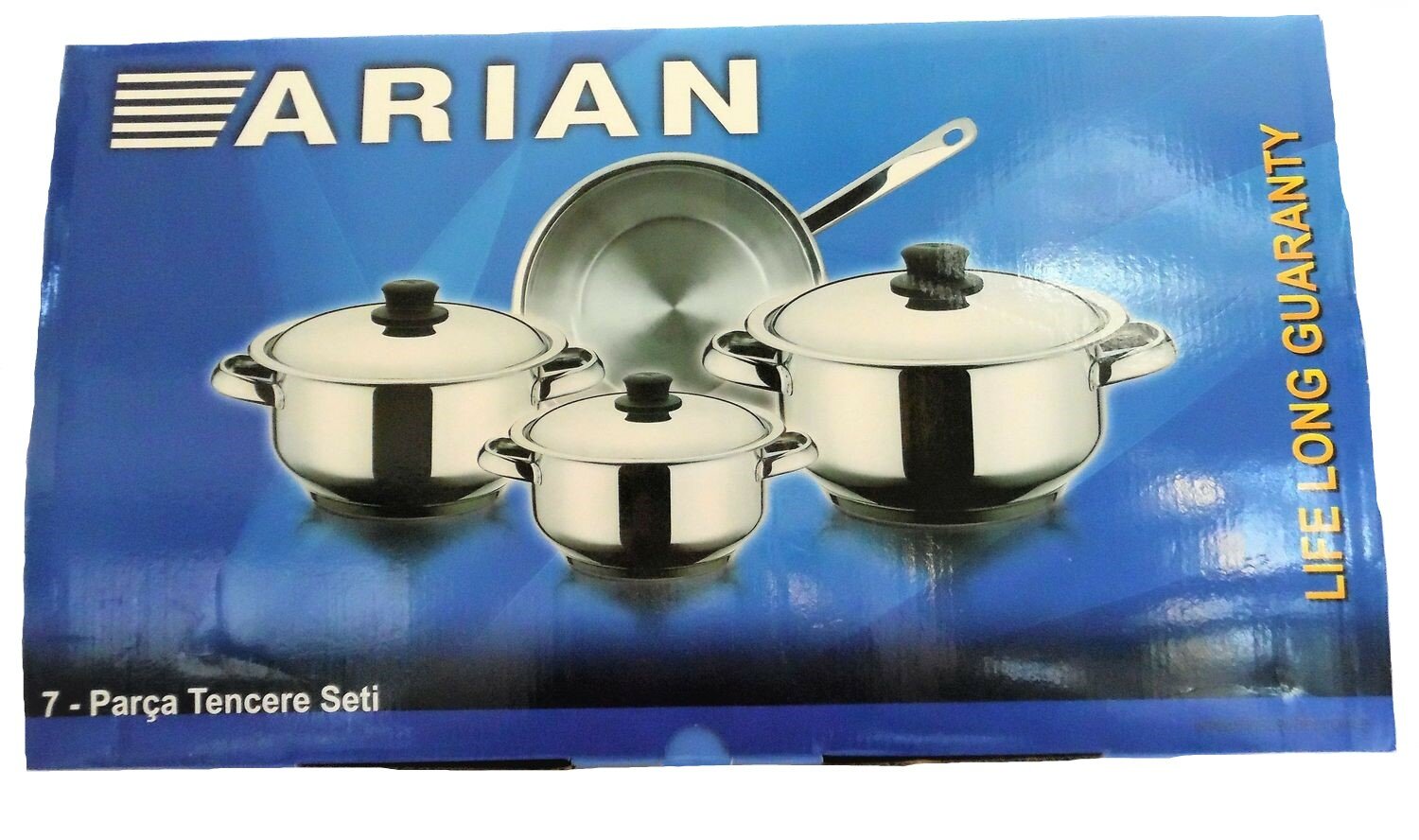 Набор кастрюль 6пр (1л(14см); 1,5л(16см); 2л(18см)) — фото 1