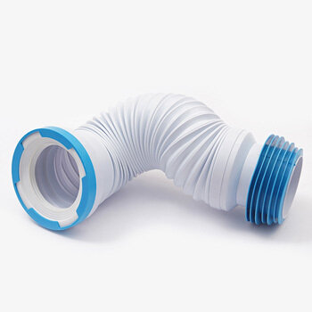 фото Слив для унитаза усиленный армированный гибкий, гофра для туалета, сливная система, сифон, отвод для унитаза