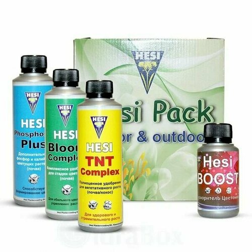 комплект удобрений hesi для гидропоники 3x5 л Hesi Pack Soil набор удобрений и стимуляторов 3x250мл + 1x100мл