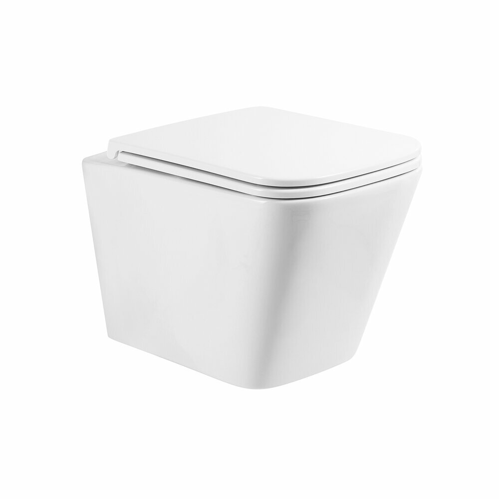 фото Унитаз подвесной безободковый со смывом TORNADO BelBagno ARDENTE-TOR BB520CH-TOR/BB2322SC