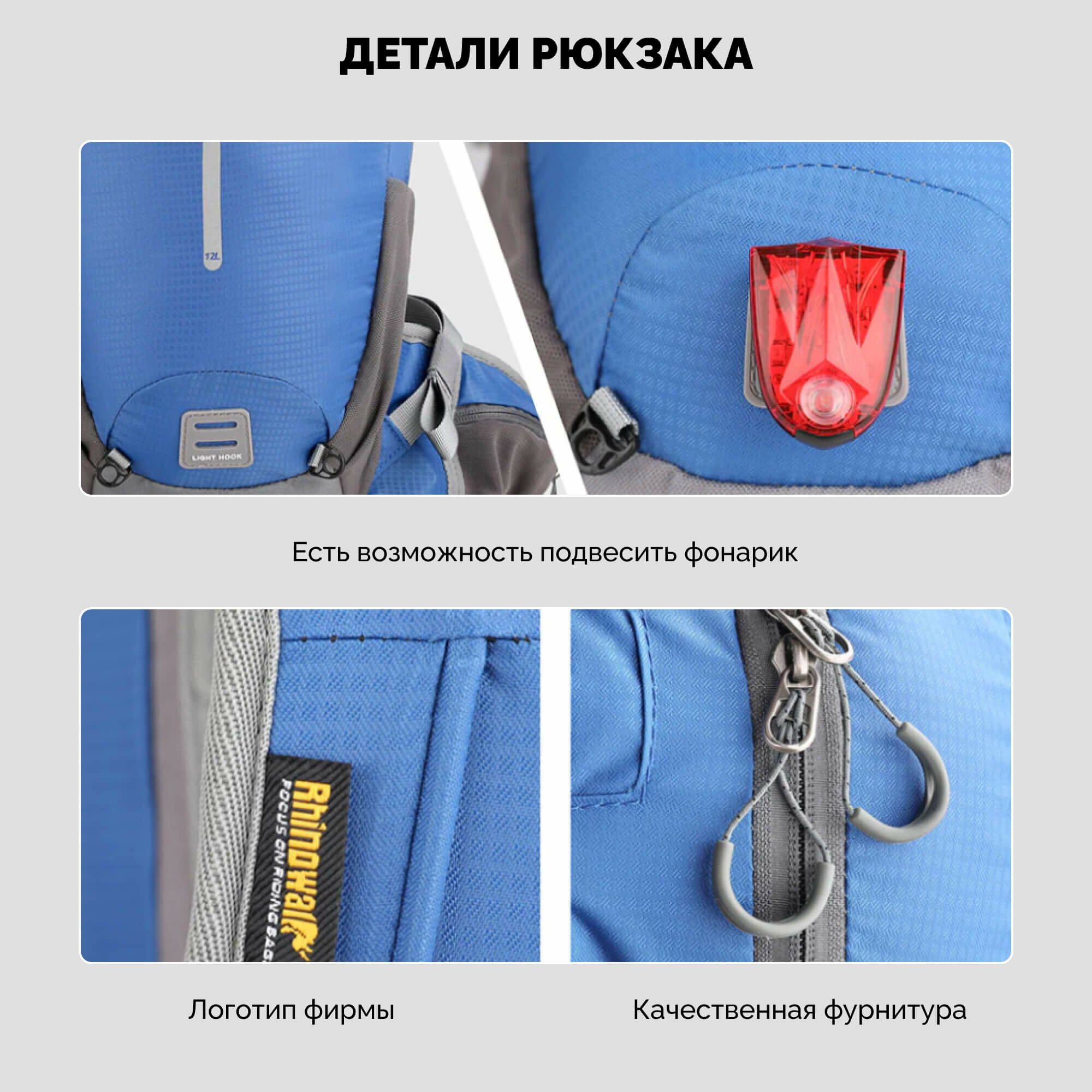 Rhinowalk Bicycle Bike Bags 12L Велосипедный рюкзак. Синий