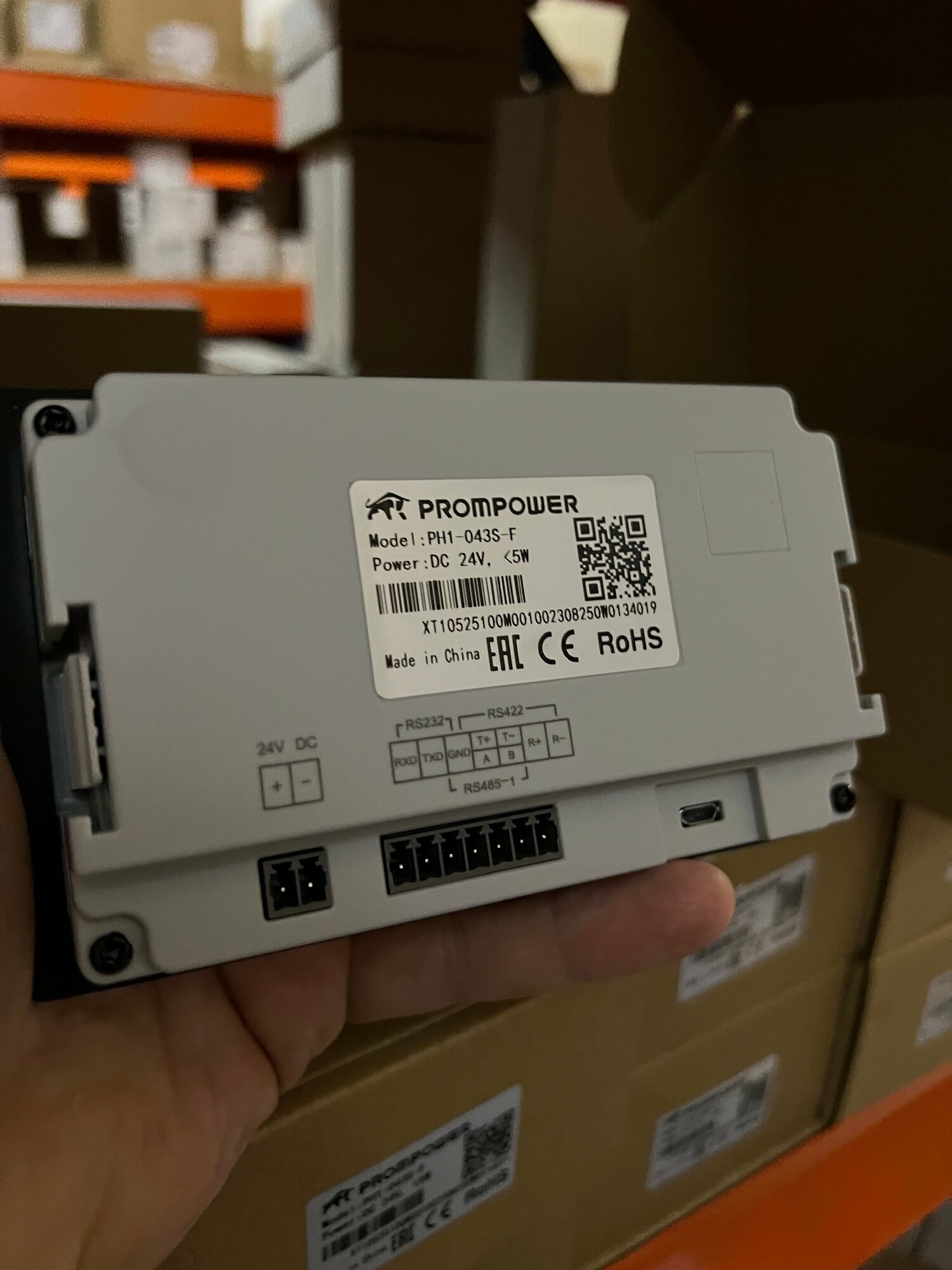 Панель оператора PROMPOWER PH1 Диагональ 43 Экран TFT разрешение 480*272 RS232 RS422/RS485