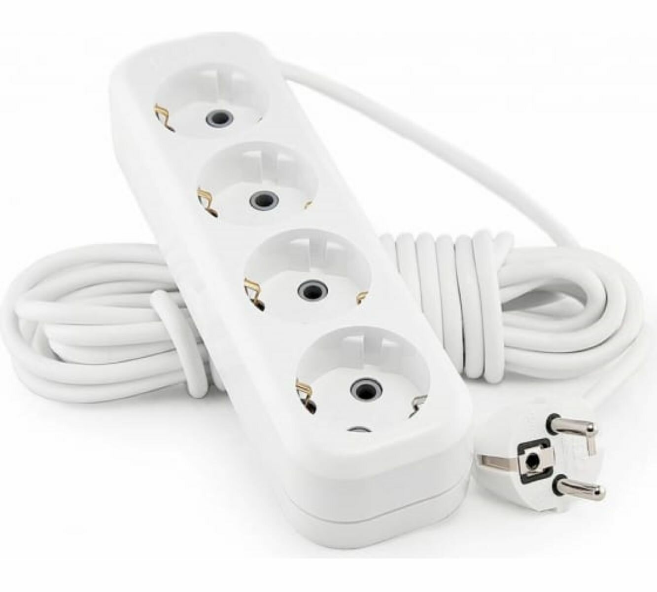 фото Удлинитель LUX 4 гнезда шнур 3 метра с заземлением