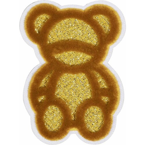 Термонаклейка HKM Textil - Медведь, желтая, 5.3 х 7.3 см, 1 шт