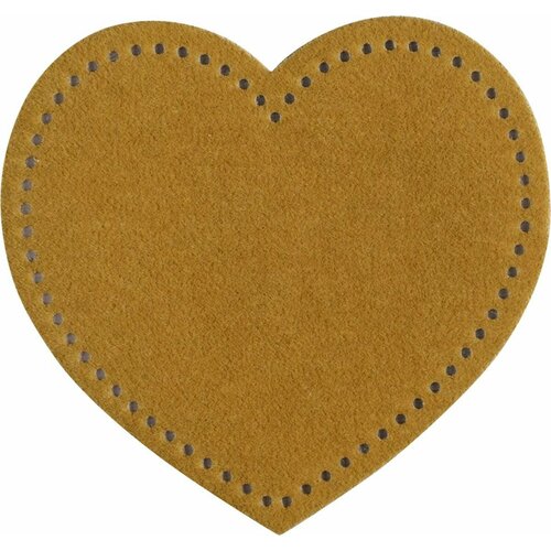 Термонаклейка HKM Textil - Сердце, оранжевая, 6.5 х 6 см, 1 шт