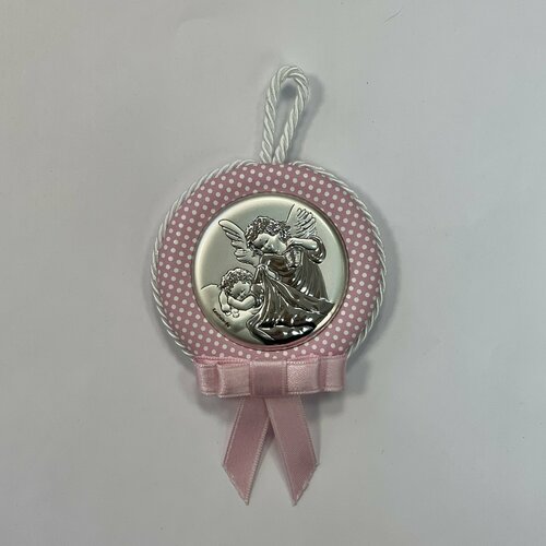 Медальон с ангелами, розовый, Италия, Valenti&Co, 10491/1RA