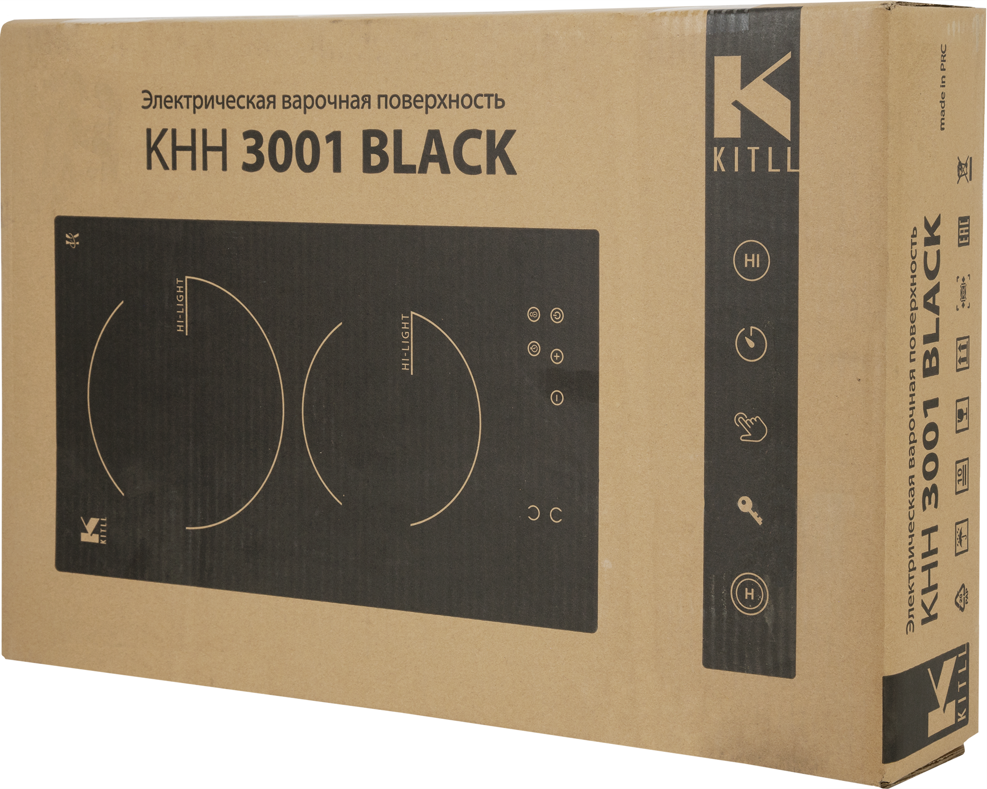 Варочная панель электрическая Kitll KHH 3001 2 конфорки 30x52 см цвет чёрный - фотография № 9