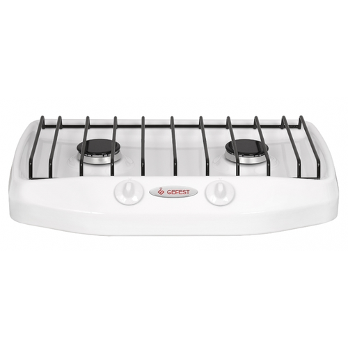 Газовая плита Гефест ПНС-700-02 настольная двухконфорочная с ручным поджигом эмалированная сталь 50х10х374см мощность 17кВт белый под газовый 418900₽