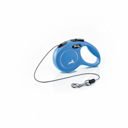 Рулетка Flexi Cat, 3 м, 8 кг, трос, синий