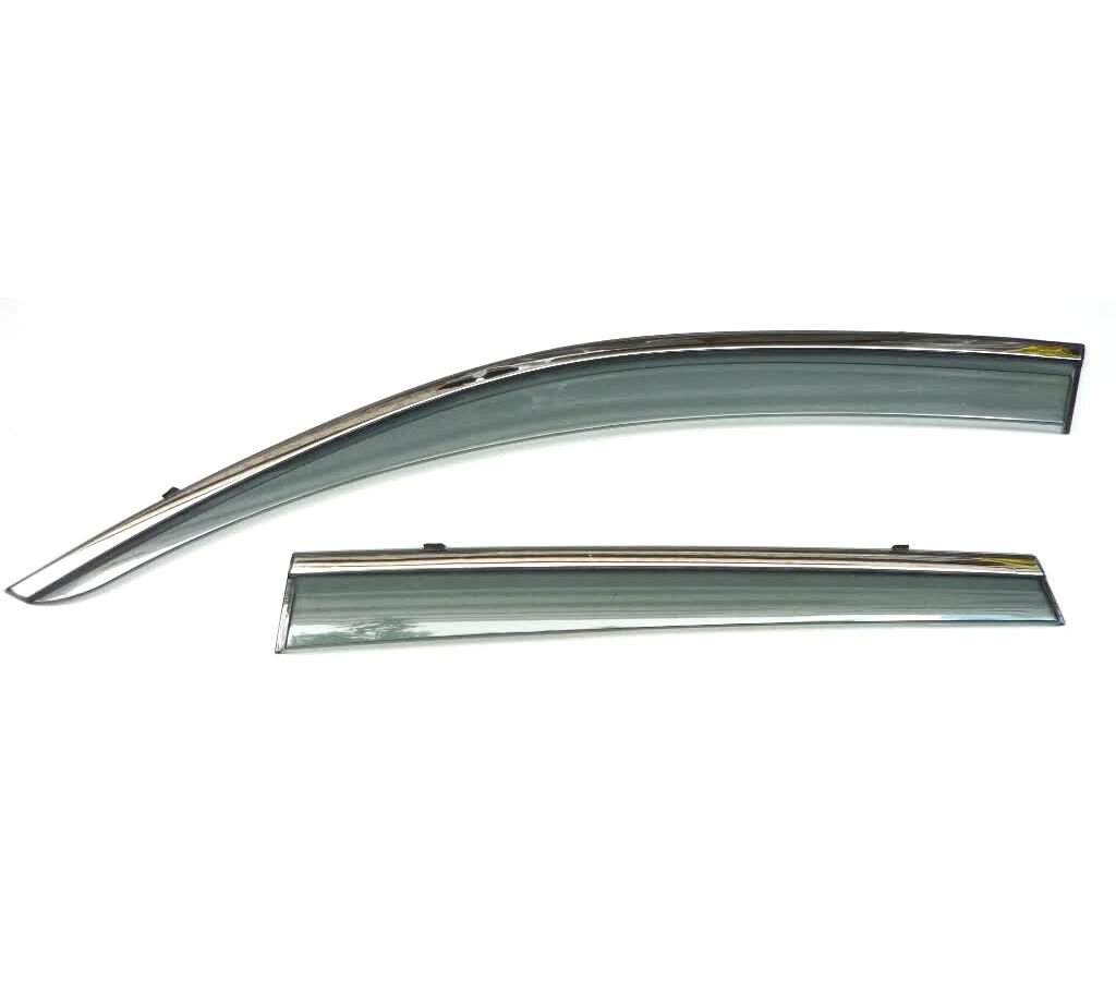 Ветровики Artway Nissan Qashqai 14- инжекционные с металлизированным молдингом, Компл