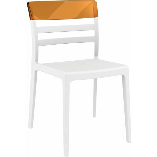 Стул пластиковый Siesta Moon Белый, Янтарный