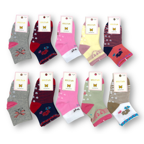 фото Носки syltan 10 пар, размер 1-2 года, белый, желтый