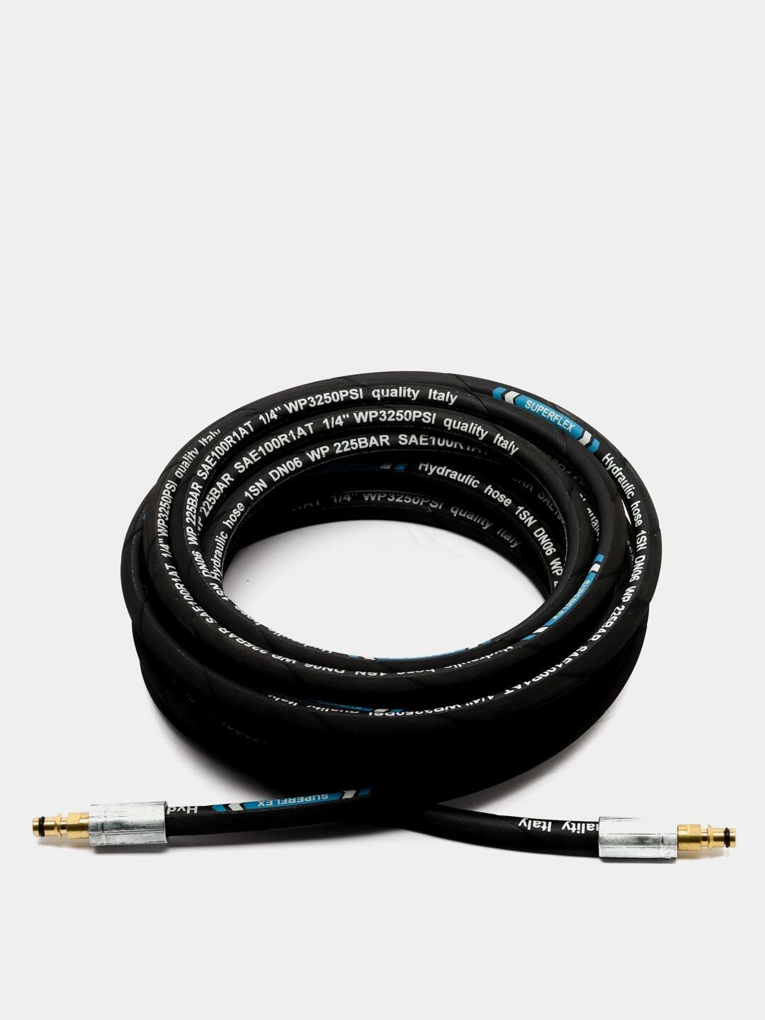 фото Резиновый шланг на Керхер со стальным армированием (штуцер-штуцер) 15м, аксессуар для минимоек