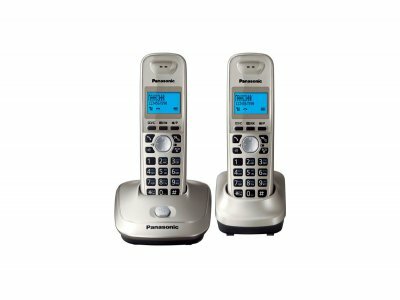 Радиотелефон с 2 трубками Panasonic KX-TG2512RUN платиновый (2 радиотрубки в комплекте)