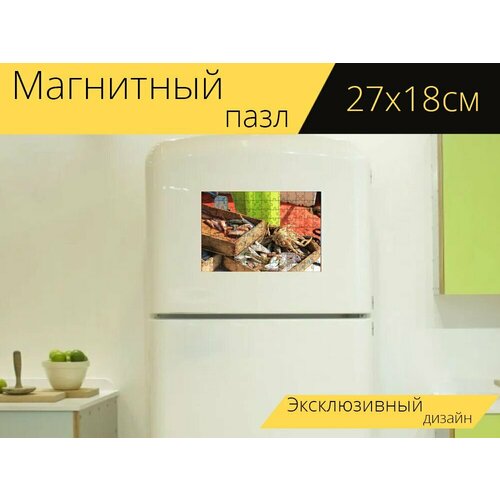 фото Магнитный пазл "греция, краб, морепродукты" на холодильник 27 x 18 см. lotsprints