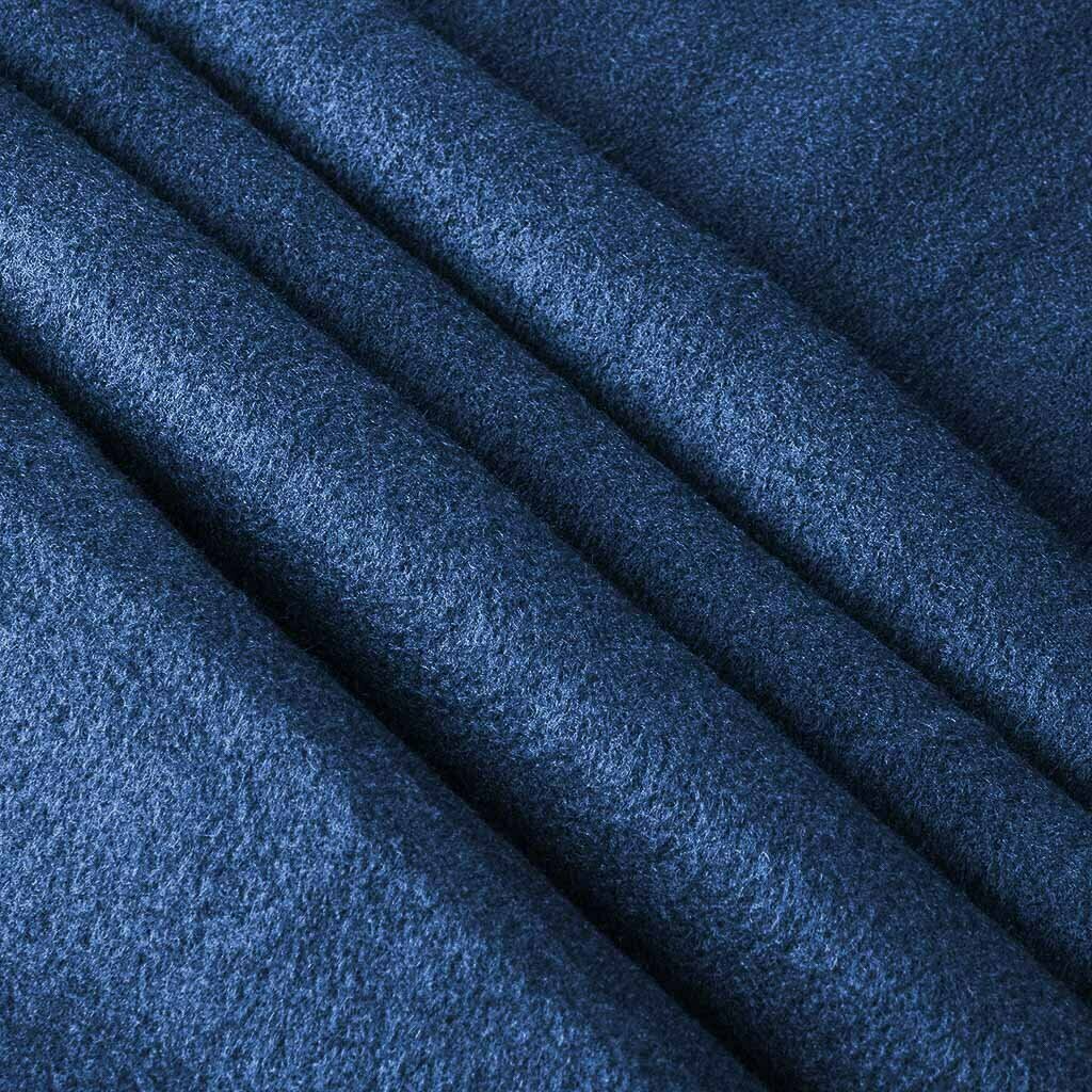 Плед 1.5-спальный, 130х170 см, флис, 100% полиэстер, Silvano, темно-голубой, однотонный