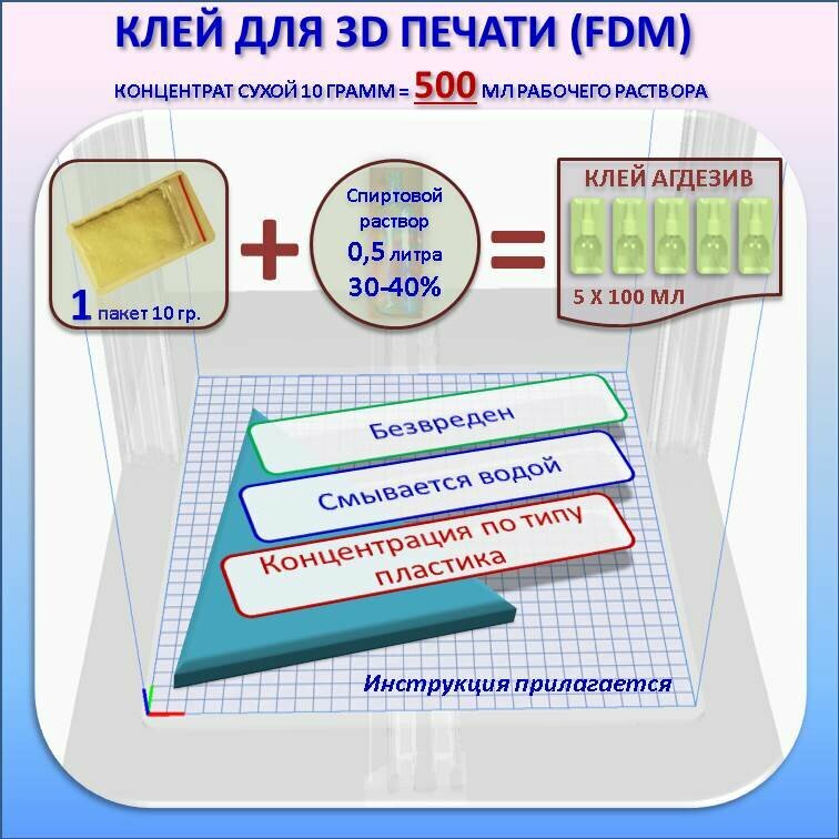 Клей для 3D печати (10 гамм)