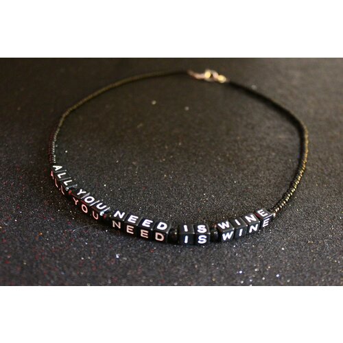 Чокер акрил длина 44 см black 1025₽