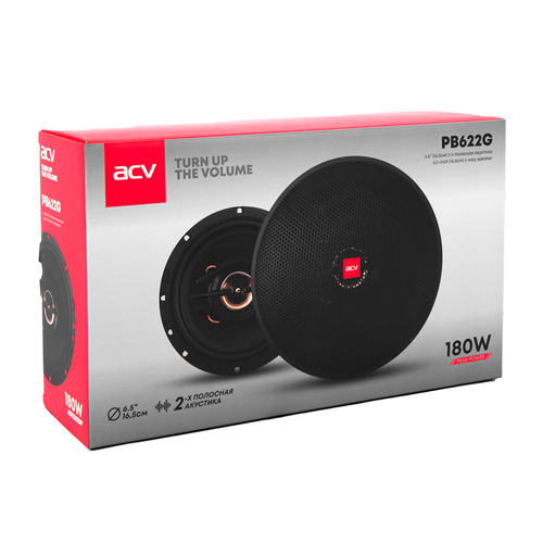 Динамики 2-полосные коаксиальные 180 Вт 165 см 2 шт ACV PB-622G 245000₽