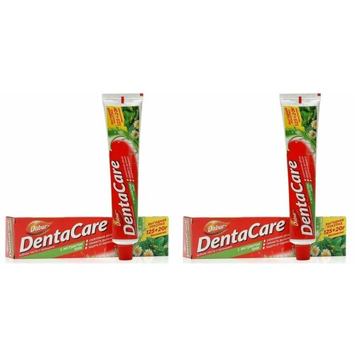 Dabur Зубная паста DentaCare Herbal, с экстрактом трав, с кальцием, 145 грамм, 2 штуки зубная паста dabur denta care 145 г 1 шт