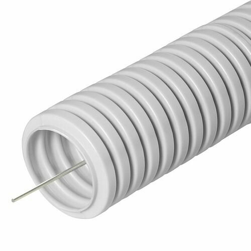 Труба гофрированная Cabeus FCPL-16-PVC-100-1-GY ПВХ гибкая гофр. д.16мм, лёгкая с протяжкой, 100м, цвет серый