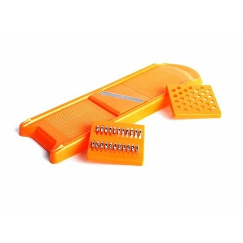 Терка овощерезка шинковка 3 насадки оранжевая терка для шинковки для моркови по-корейски 279₽