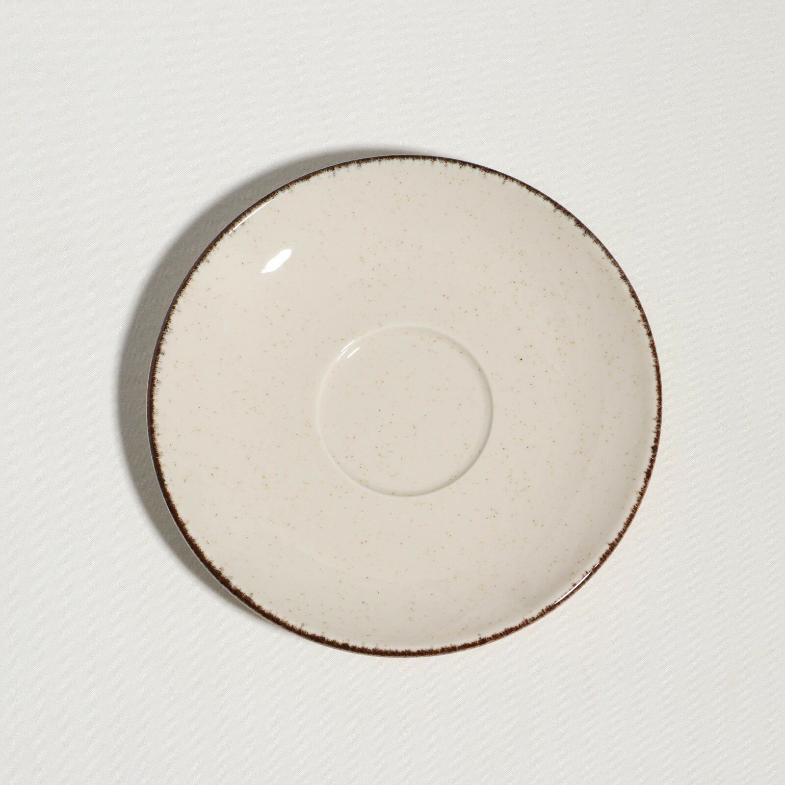 Блюдце Kutahya Porselen «Pearl», d=14.5 см, бежевое, фарфор