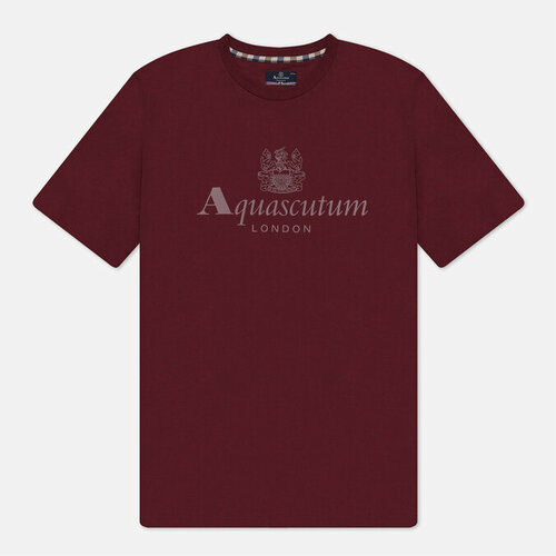 Футболка Aquascutum active big logo, хлопок, размер l, красный