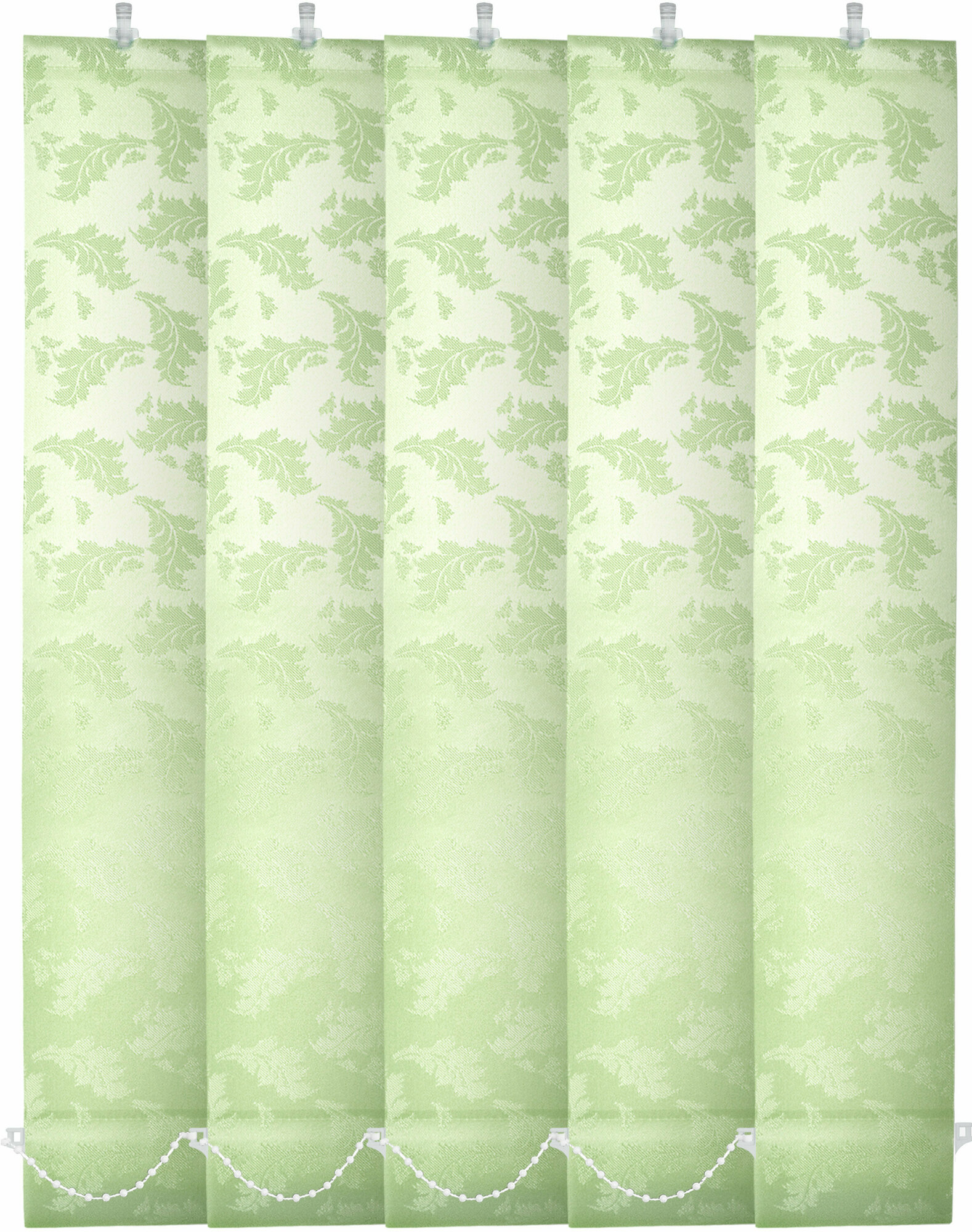 Ламели для вертикальных жалюзи 5шт Элегия салатовый Длина 180 см