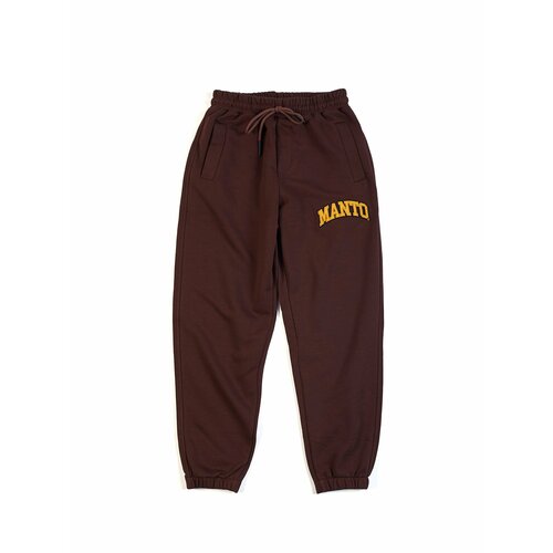 фото Брюки manto, размер 50, коричневый