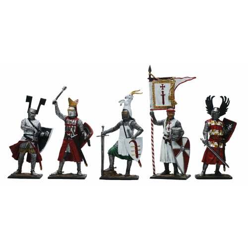 Германские средневековые рыцари и воины №3ЕК (5 п1) набор оловянных солдатиков полуколлекционный покрас в картонной коробке французские средневековые рыцари и воины 1ек 5 э набор оловянных солдатиков сувенирный покрас в картонной коробке