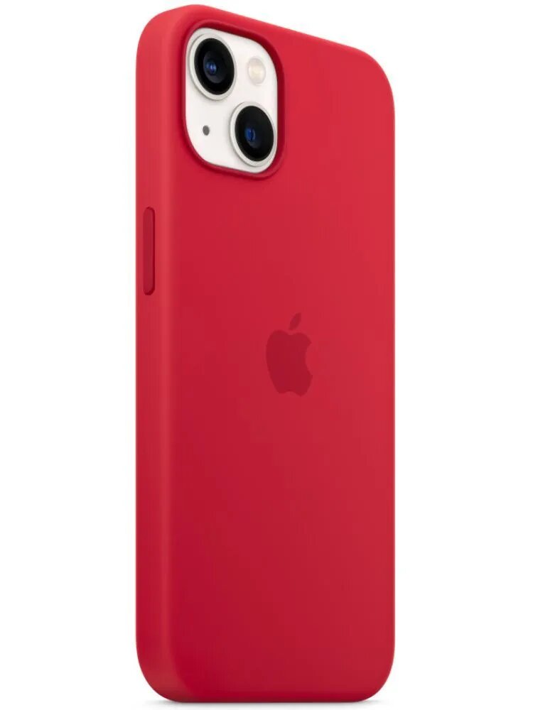 Чехол силиконовый MagSafe для iPhone 13 Red с анимацией NFC, Silicone case MagSafe для айфон 13 - Красный — фото 1