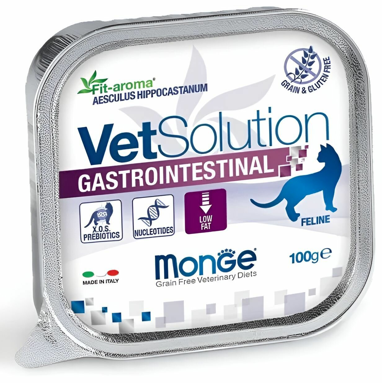 Картинки Влажный корм для кошек Monge VetSolution Gastrointestinal Cat , Ветеринарная диета при заболеваниях ЖКТ (4шт по 100г)