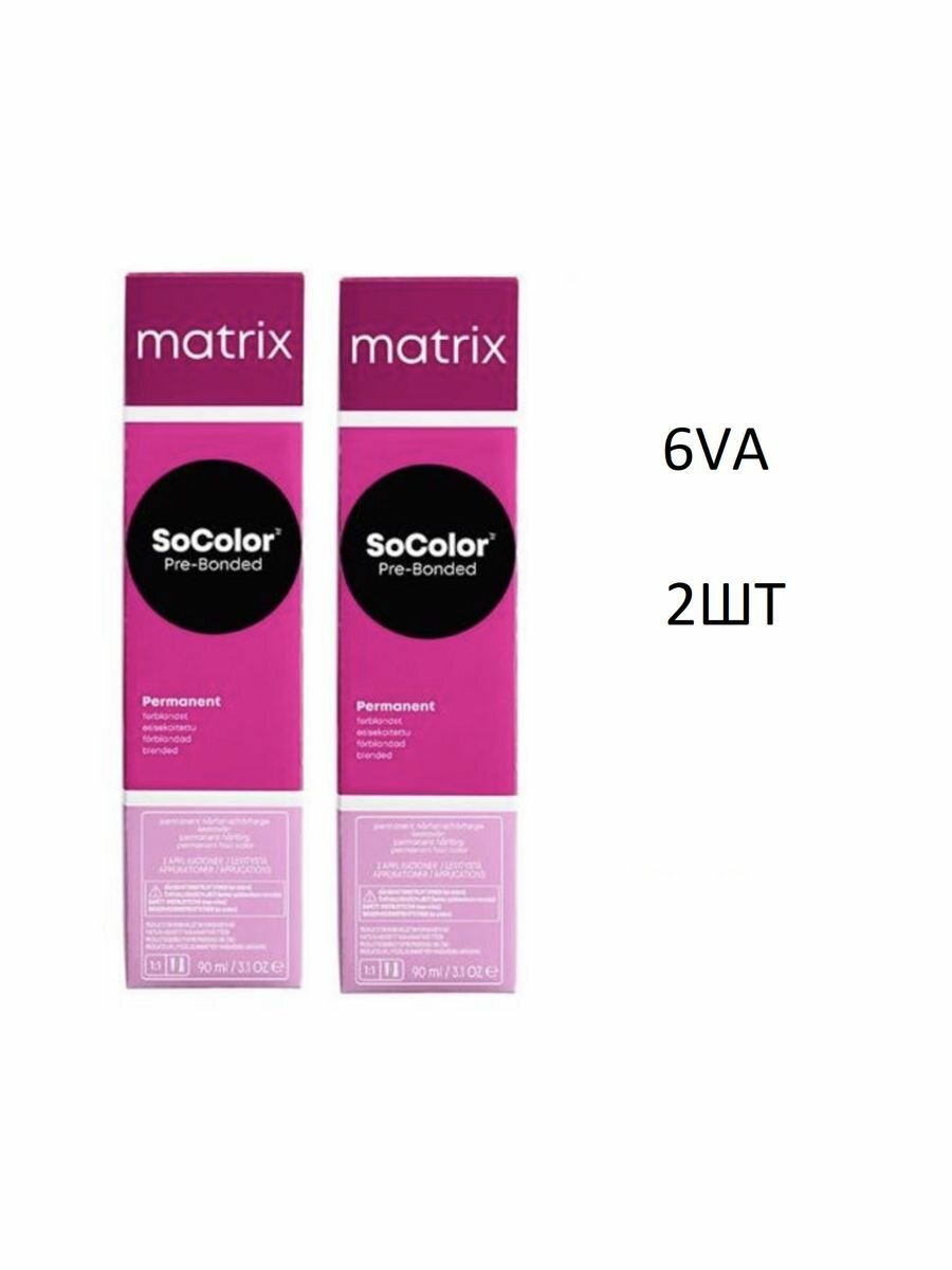 Крем-краска MATRIX SOCOLOR Beauty 6VA перламутра пепельный 90мл. 2шт.
