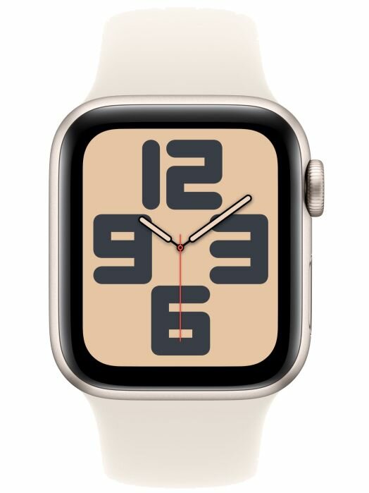 Смарт часы Apple Watch SE 2024, 40 мм, корпус из алюминия цвета сияющая звезда, S/M — фото 1
