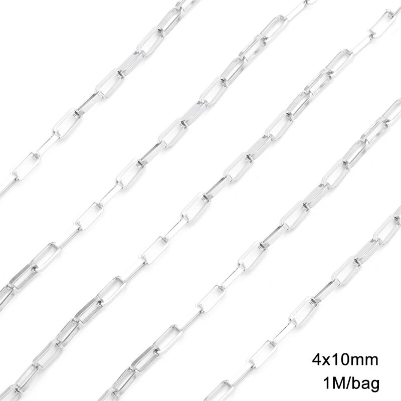 Цепь Rolo Cable Link из нержавеющей стали для рукоделия 1 метр, 10, Унисекс
