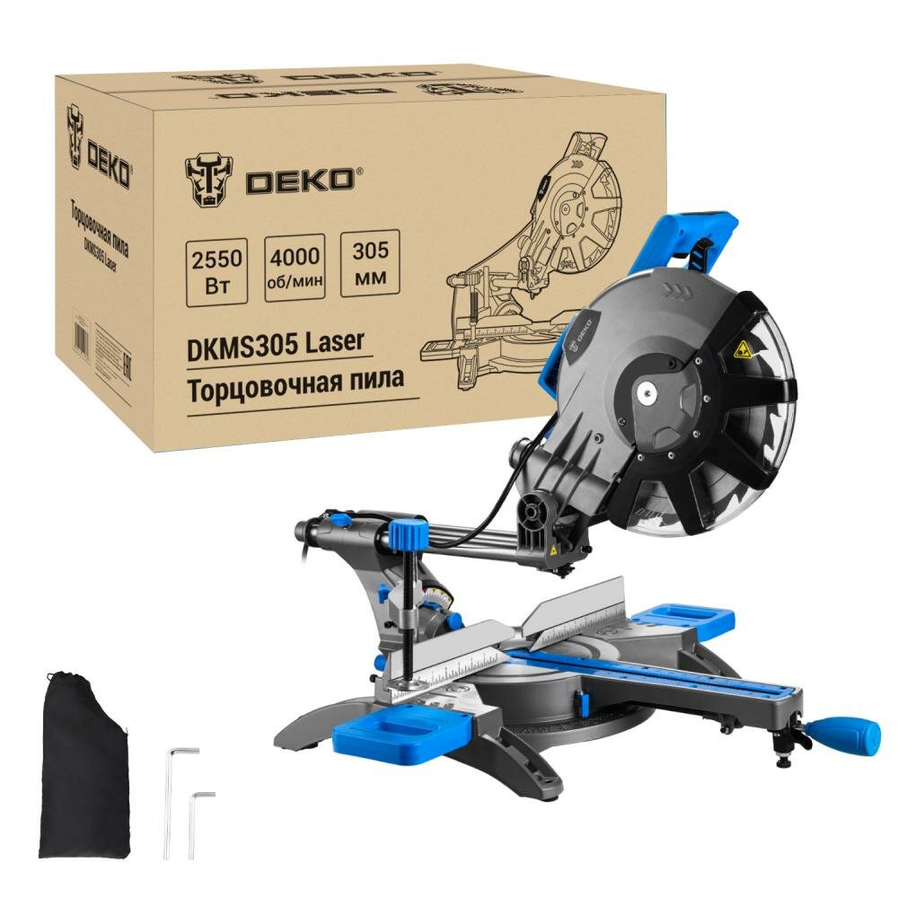 Торцовочная пила DEKO DKMS305 Laser 2550 Вт 305 мм 084-1060