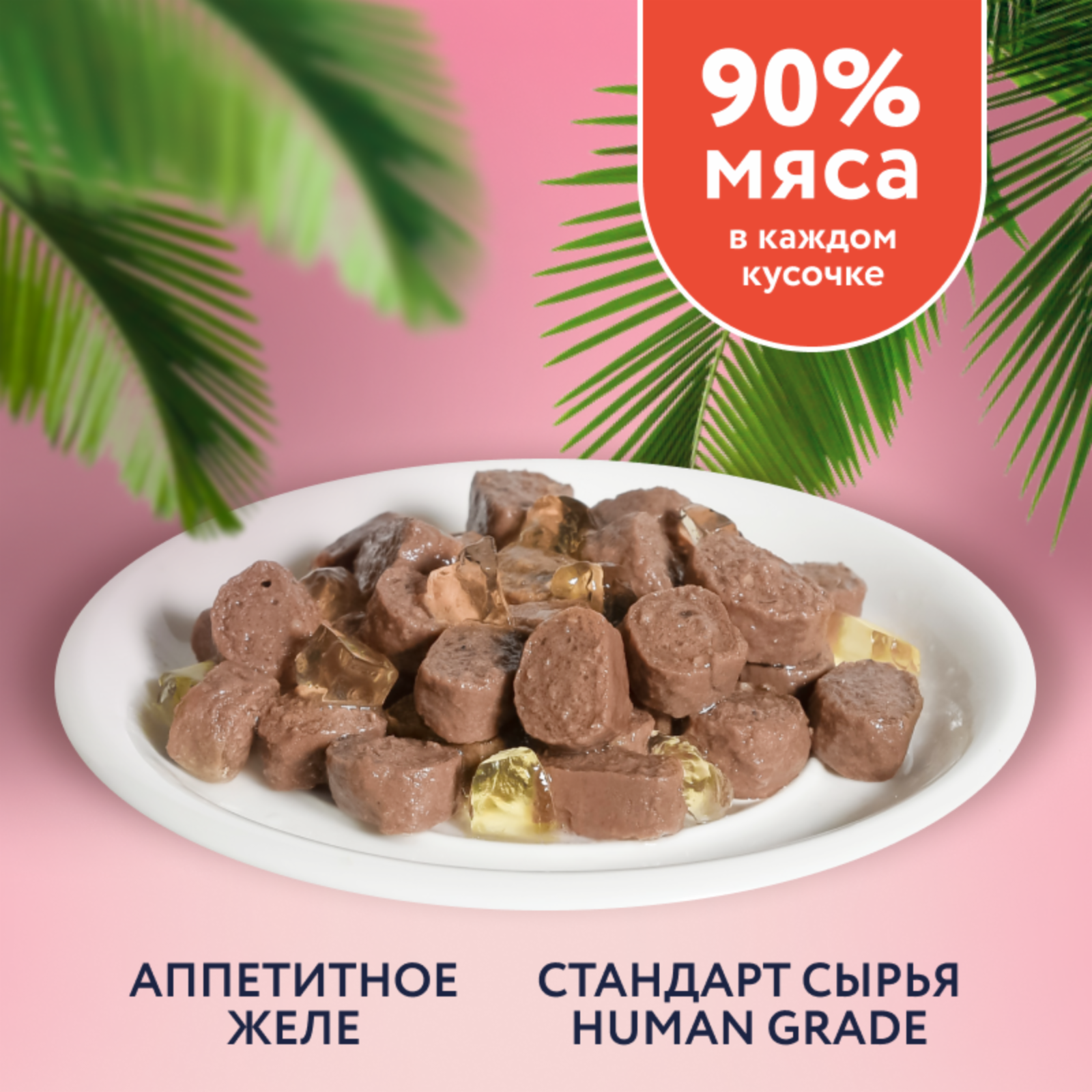 FLORIDA Паучи для стерилизованных кошек: кусочки с говядиной в желе, 12 шт по 85 гр Влажный корм — фото 1