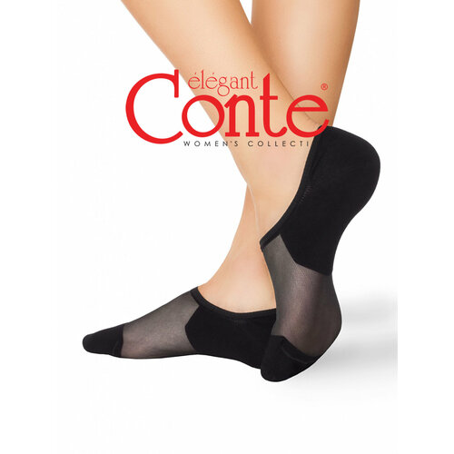 фото Носки conte active ультракороткие, размер 23(36-37), черный
