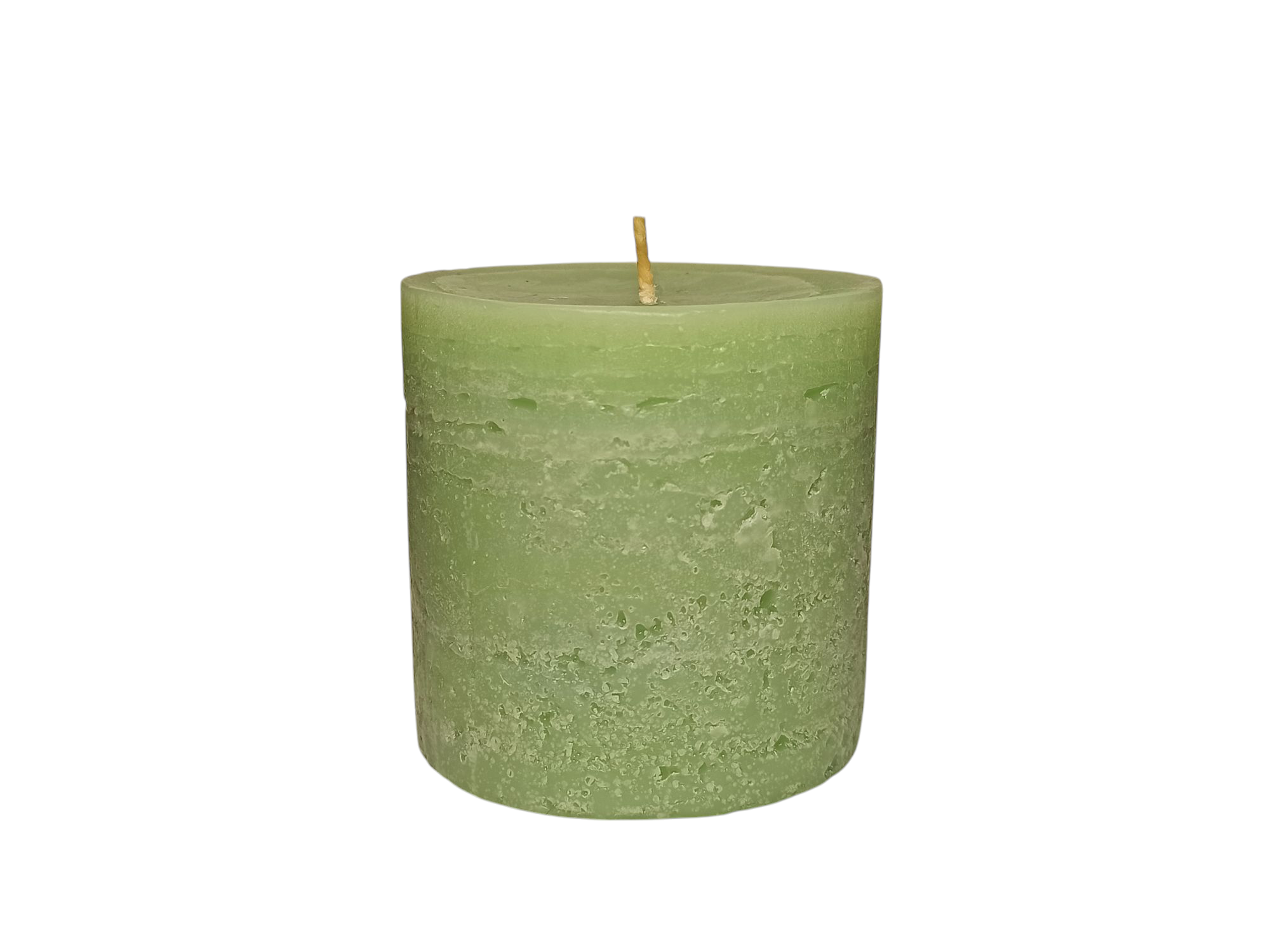 Свеча столбик рустик 85х85 мм TheVitrine светло-зеленая колонна