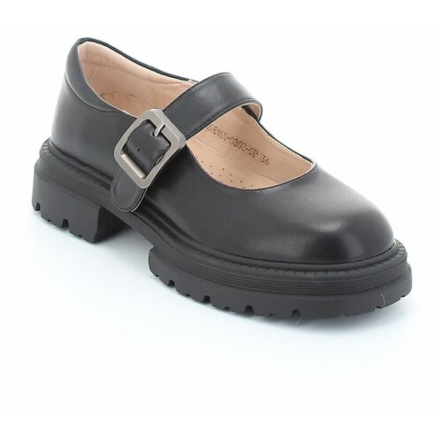 фото Туфли madella женские демисезонные, размер 39, цвет черный, артикул zfs-s22e16a-0302-sp