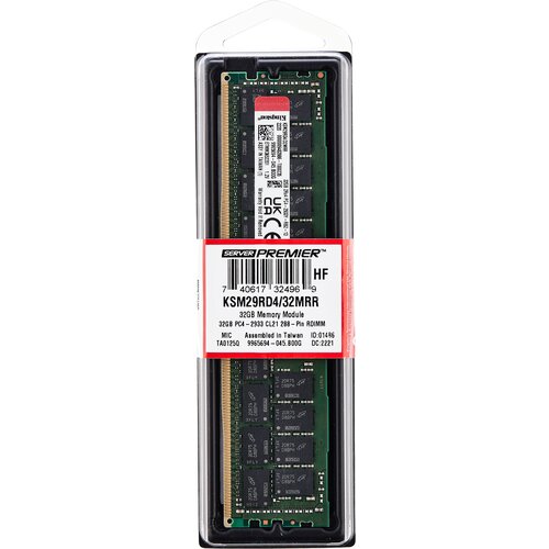 Оперативная память Kingston 32 ГБ DDR4 2933 МГц RDIMM CL21 KSM29RD4/32MRR