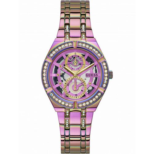 Наручные часы GUESS Trend, мультиколор, розовый