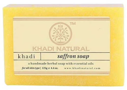 Khadi Natural Мыло кусковое Saffron soap, 100 мл, 125 г