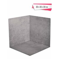 Фотофон угловой 30х30 серый бетонная стена