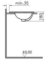 Раковина 47.5 см VitrA S20 5467