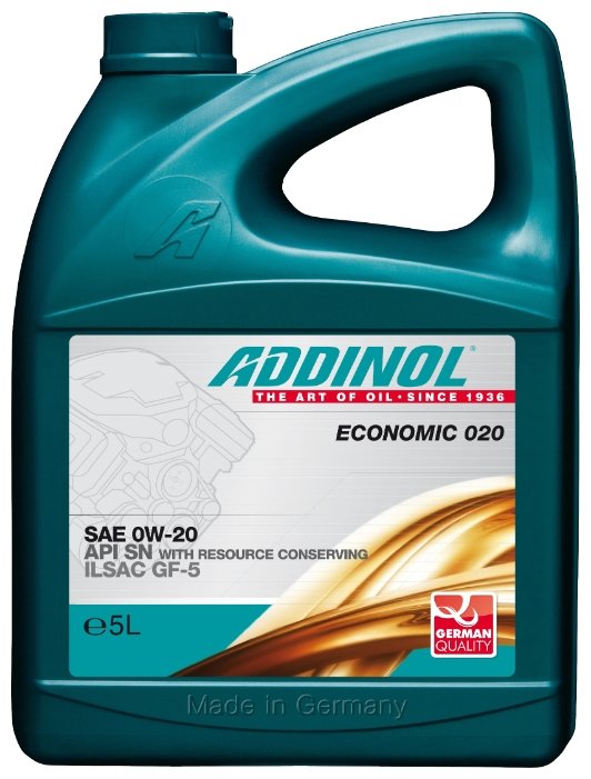 Масло моторное синтетическое ADDINOL Economic 020 SAE 0W-20 5 л